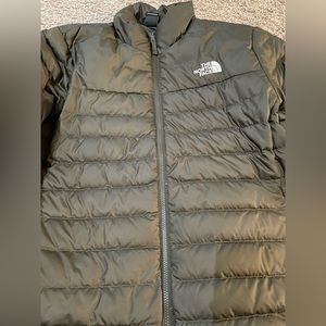 Mens large NorthFace puffer jacket - green.